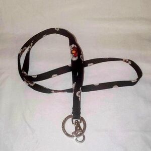 Vera Bradley Lanyard Black Floral Print